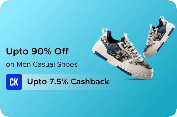 Shopsy: Upto 90% Off on Men Casual Shoes + Upto 7.5% CashKaro Cashback